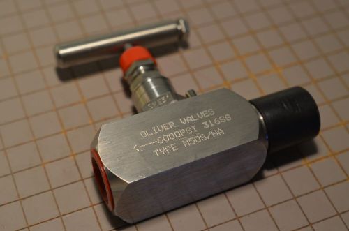 Oliver Valves Needle 6000PSI 316SS M50S/NA Isolating 1/2&#034; NACE Valve Bubble Free