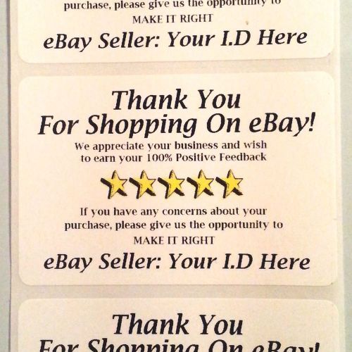 Qty 250 YOUR ID Thank You For Your eBay Purchase FB Label Sticker 2&#034; x 3&#034;