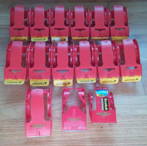 (Lot of 15) Scotch Reusable Shipping Packaging Tape Dispensers Empty Unused Unit