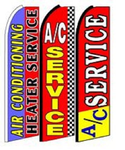 A/C Service King Size Polyester Swooper Flag pk of 3 Combo
