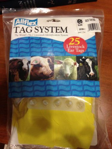 New Allflex maxi Ear Tags bag of 25 for cattle, calf tags yellow