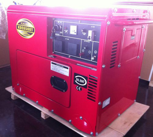 6500 watt silent portable diesel generators 50/60hz 120/240v electric start oem for sale