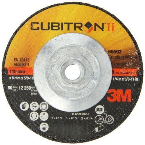 3m 051115665929 cubitron ii depressed center grinding wheel t27 quick change for sale