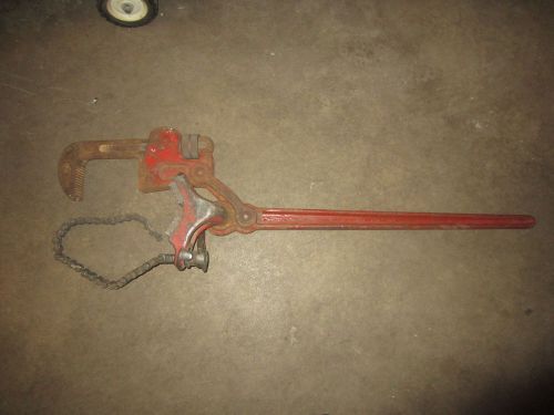 Ridgid super 48&#034; compound leverage pipe wrench with chain for sale