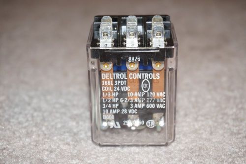 NEW Deltrol Controls 166L 3PDT Coil 24 VDC Relay