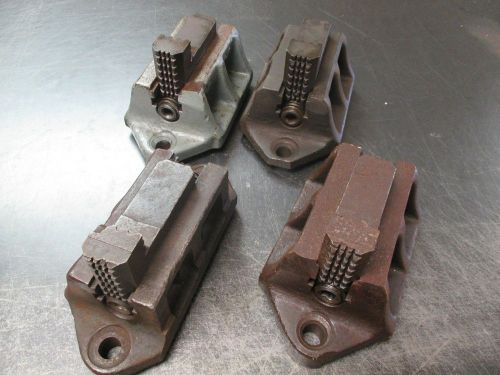 Used skinner 4-piece t-slot face plate jaw set for sale