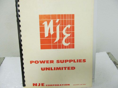 NJE Corp. QR Line Series Reg-Magnetic Amplifier Power Supplies Instruc Manual