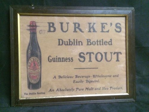 Rare Irish Bar Furniture Guinness Stout Advertising Sign Dublin Pub, Ireland