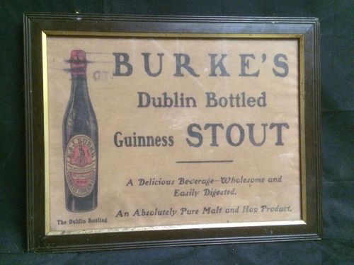 Rare Irish Bar Furniture Guinness Stout Advertising Sign Dublin Pub, Ireland