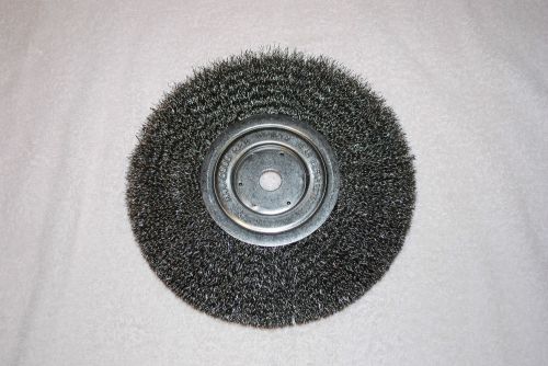 Weiler - 8&#034; diameter &#034;crimped&#034; wire wheel brush ( filament wire dia.: .0140&#034; ) for sale