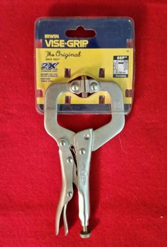 Irwin Vice Grip 6SP  Locking C Clamp Pliers Swivel Pads Brand New Great Deal