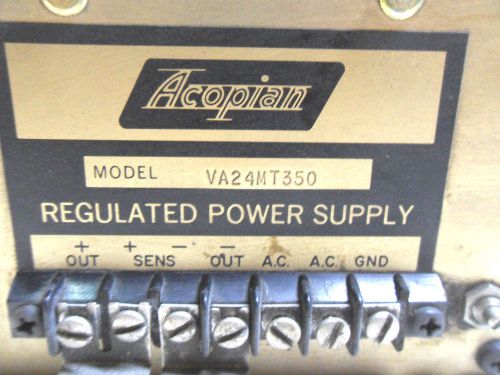 (k6) 1 acopian va24mt350 power supply for sale