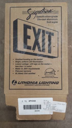 LITHONIA LIGHTING 4PH24A LED LIT EXIT SIGN  6G