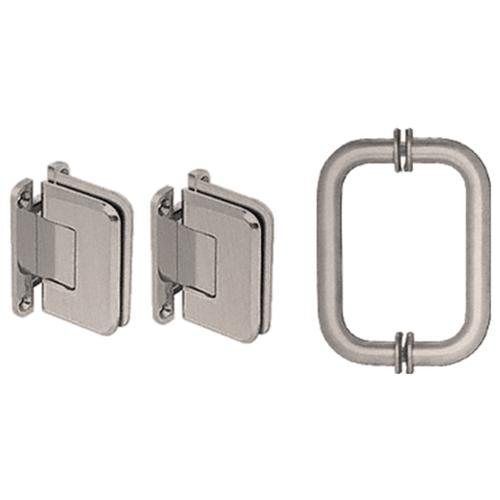 Crl brushed nickel pinnacle shower pull and hinge set for sale