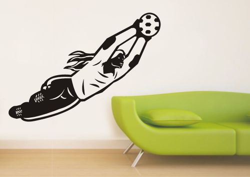 a female soccer player vinyl sticker decals drawing room, bedroom decor #110