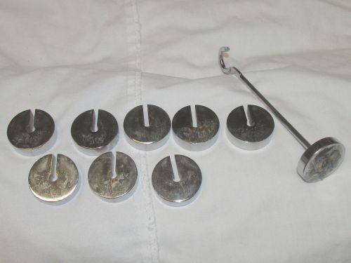 8 Chrome Weights 50 Grams each - Total Weight 400 Grams on Storage Hook