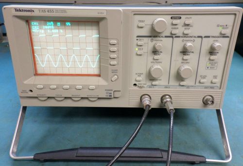 Tektronix TAS 455 Analog Oscilloscope 60 MHz 2 Channel - Tested