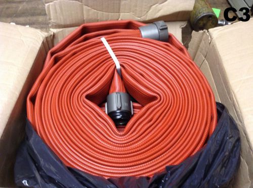 Nib lot of 2 brooks equip. rubber covered fire hose rch50anst for sale