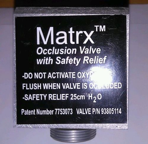 Matrix Occlusion valve with saf. Release