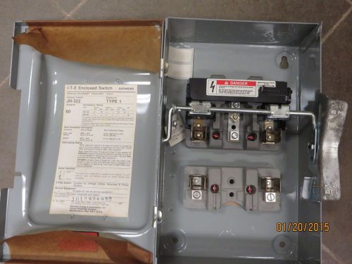 ITE JN-322 60A 240V NEW DISCONNECT SWITCH SINGLE PHASE TYPE 1