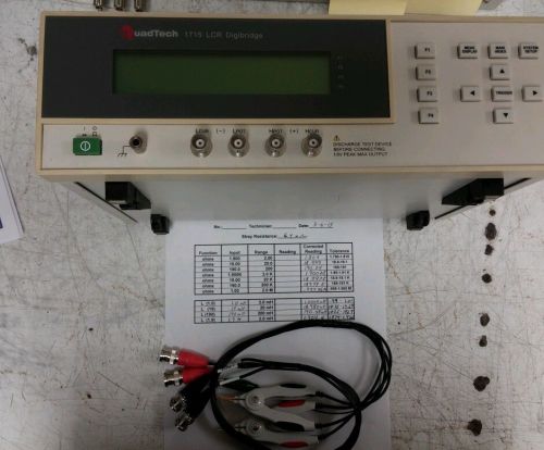 Chroma QuadTech 1715 LCR Meter, Digibridge &amp; Lead Set - Technician Tested