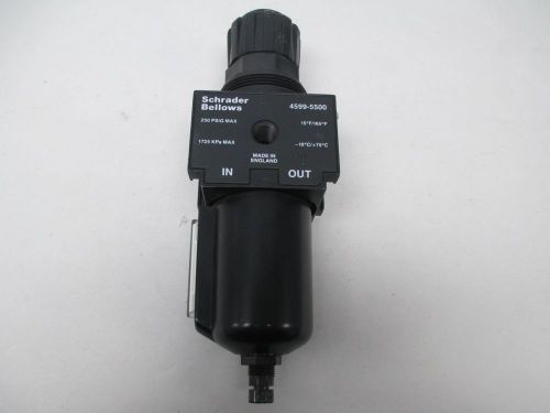New schrader bellows 4599-5500 1/4in npt pneumatic regulator filter d281332 for sale