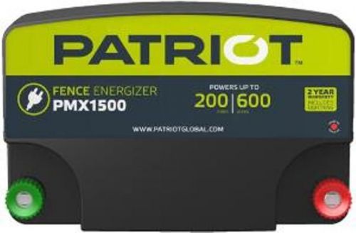 Patriot pmx1500 electric fence charger energizer 13 joule 200mile/600acre 110v for sale