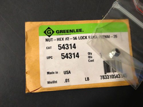 Greenlee  nut- hex #2 lock esna #22nm-26. part # 54314 for sale