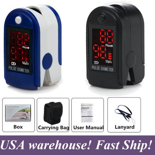 Usa seller ce&amp;fda cms50dl fingertip pulse oximeter,spo2,pr monitor black* blue for sale