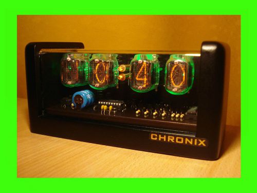 4xin-12 nixie tubes clock led backlight and alarm steampunk vintage retro watch for sale