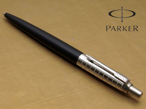 PARKER Jotter  PREMIUM  Black with Chiselled Stainless Steel Cap