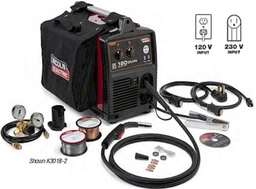 Brand new lincoln power mig 180 dual mig welder k3018-2 - free shipping for sale