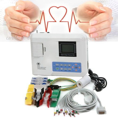 1 Channel 2.7 inch Digital Electrocardiograph ECG Machine EKG Machine 160 Cases