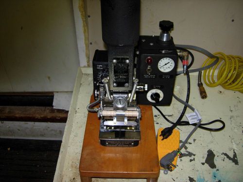 Kingsley pneumatic hot stamp machine with model 75 base unit