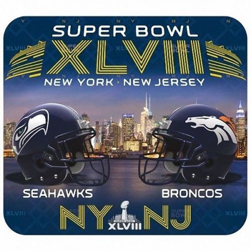 New SUPERBOWL XLVII DUELING HELMETS BRONCOS VS SEAHAWKS Mouse Pad Mats Mousepad