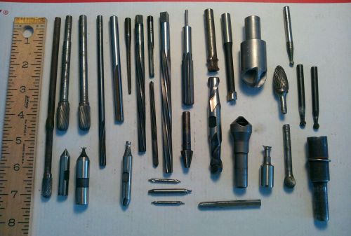 29pc lot vtg machinist tools reamers centers cutters usa various sizes usa for sale