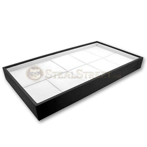Fashion Jewelry Leatherette Ring Display Tray, Black and White
