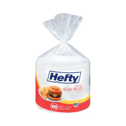 Hefty (100 Per Container) 8.88&#034; Everyday Foam Plate in White Set of 7