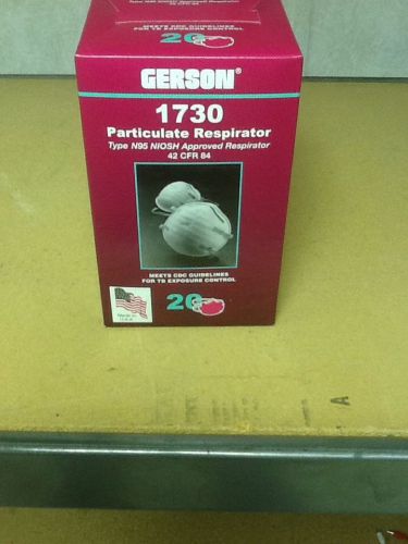 Gerson 1730 N95 Particulate Mask,6 Boxes of 20 ea.  120 Total
