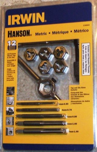 New irwin hanson 12pc all-purpose metric tap &amp; die set  #1765541 for sale