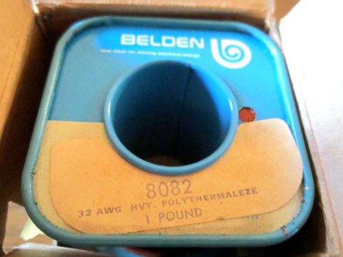 Belden 32 AWG Magnet wire  8082 Hvy. Polythermaleze=1 lb -New in box.