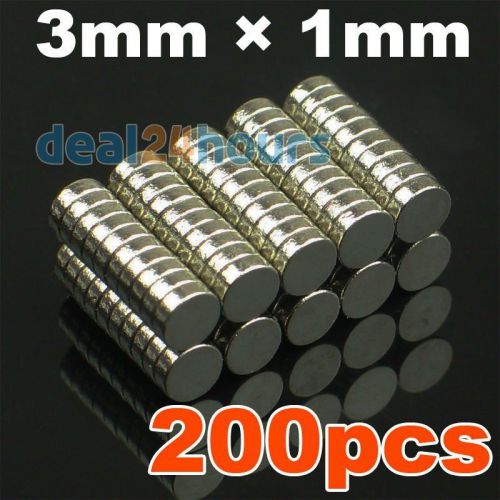 200pcs N35 Stong Cylinder 3mm x 1mm Round Disc Rare Earth Neodymium magnets