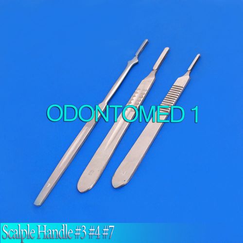 6 assorted scalpel knife handles #3 #4 #7 surgical veterinary instruments for sale