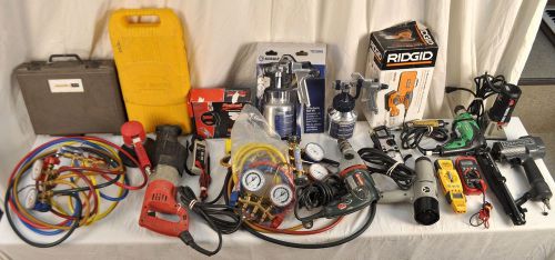Huge lot of tools, refrigerant recovery machine, power tools, multimeters &amp; more for sale
