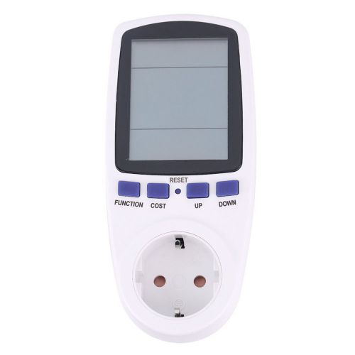 Eu plug energy meter watt volt voltage electricity monitor analyzer power lx for sale