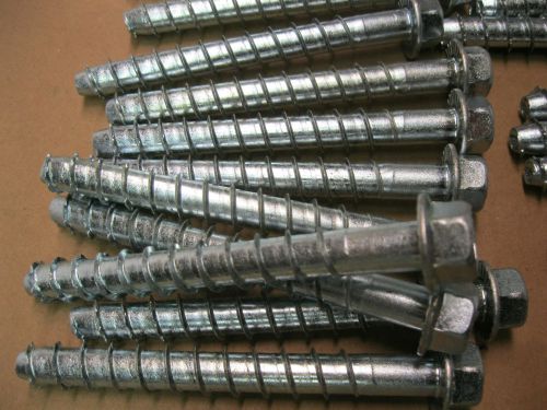 Lot of 62 simpson strong tie thd37400h 3/8&#034; x 4&#034; titen hd zinc screw anchor for sale