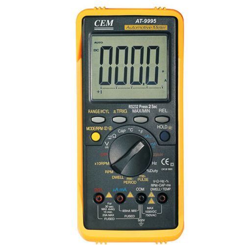 Automotive Digital Multimeter DMM RPM TACH Dwell Angle Pulse Width AT-9995