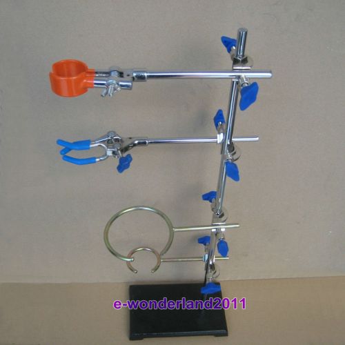 Lab Stand Kit/3 Finger Clamp,Condenser Clamp and Clamp Holder?Support Rings