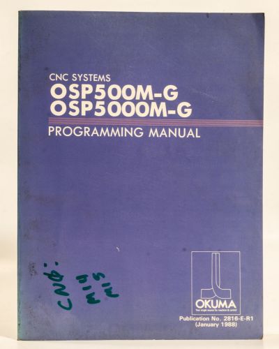Okuma OSP500M-G Special Functions and Programming Manuals