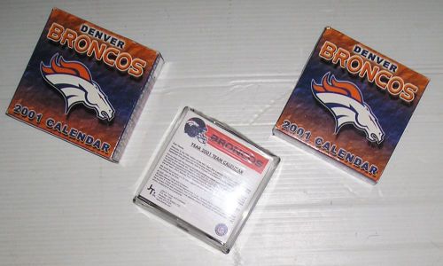 Denver Broncos  2001 Calendar  J T &amp; Co  Trivia Ouestions &amp; Facts &amp; More New!!